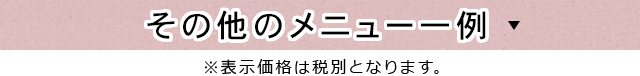 その他のメニュー一例